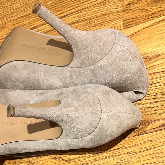 Saks Fifth Ave Clara Ankle Lace Up Heels Size 7 - Picture 7 of 9